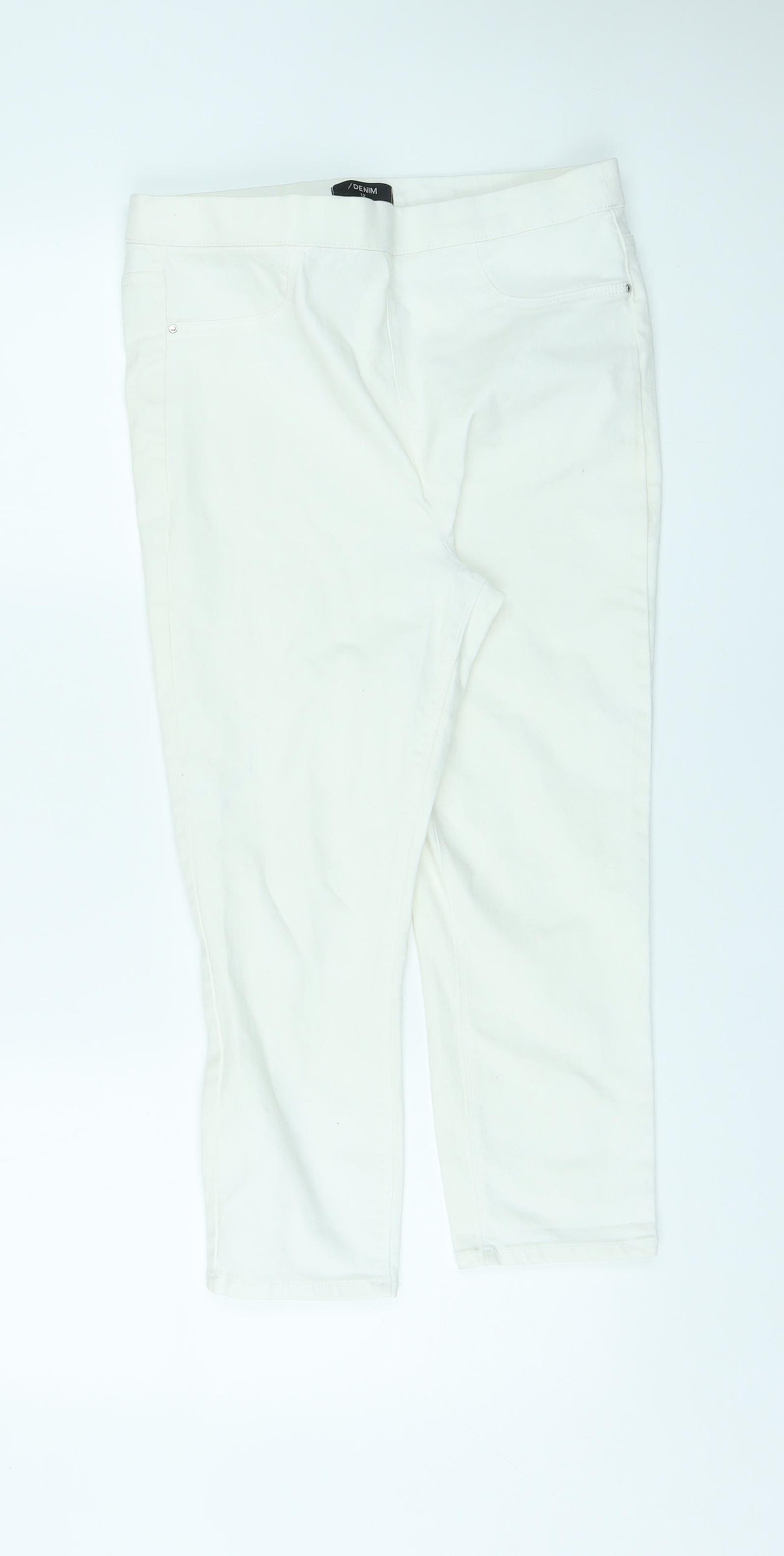 Matalan Womens White Cotton Jegging Jeans Size 12 L21 in Regular