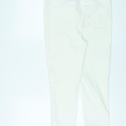 Matalan Womens White Cotton Jegging Jeans Size 12 L21 in Regular