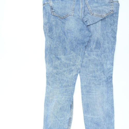 River Island Womens Blue Cotton Tapered Jeans Size 10 L27 in Regular Zip