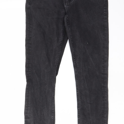 ONLY & SONS Mens Black Cotton Skinny Jeans Size 30 in L30 in Regular Zip - Pockets, Belt Loops