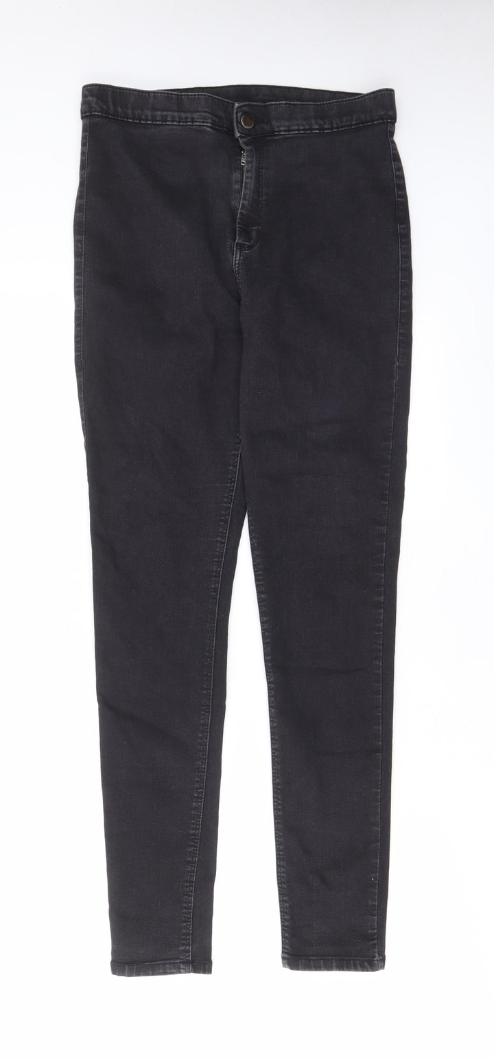 Tophop Womens Black Cotton Skinny Jeans Size 34 in L23 in Regular Zip - Pockets