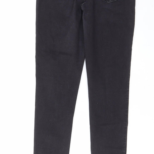 Tophop Womens Black Cotton Skinny Jeans Size 34 in L23 in Regular Zip - Pockets