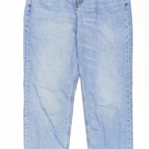 Amercian Eagle Womens Blue Cotton Straight Jeans Size 28 in L28 in Regular Zip - Pockets, Belt Loops