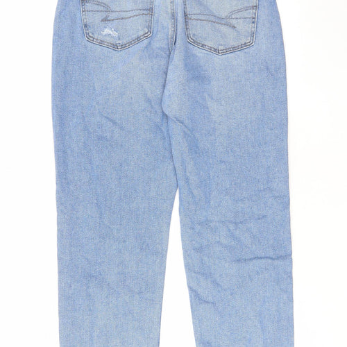 Amercian Eagle Womens Blue Cotton Straight Jeans Size 28 in L28 in Regular Zip - Pockets, Belt Loops