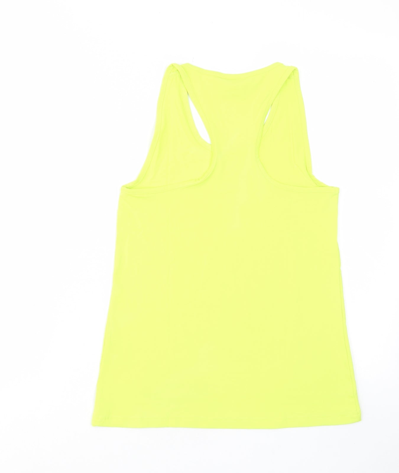 Gymshark' Womens Yellow Polyester Basic Tank Size XS Scoop Neck Pullover - Logo