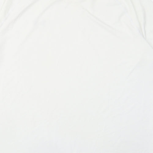 Under armour Mens White Polyester T-Shirt Size L Crew Neck - Logo