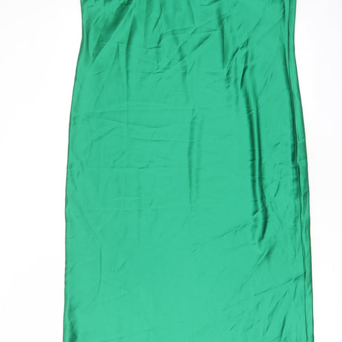 Never Fully Dressed Womens Green Polyester A-Line Size 18 V-Neck Pullover
