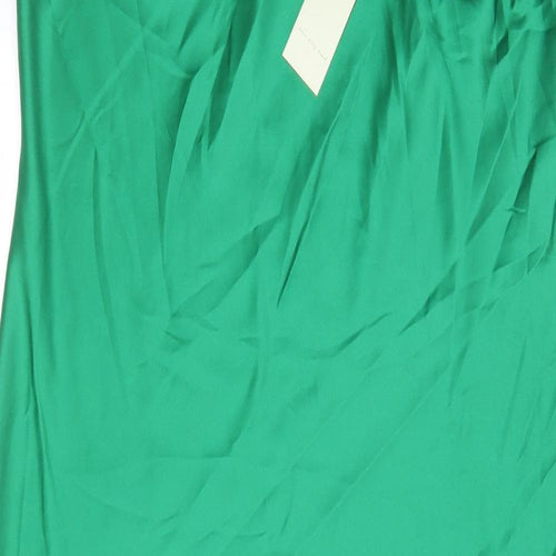 Never Fully Dressed Womens Green Polyester A-Line Size 18 V-Neck Pullover