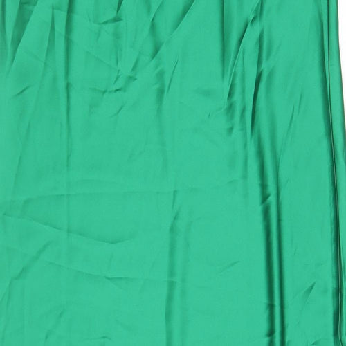 Never Fully Dressed Womens Green Polyester A-Line Size 18 V-Neck Pullover