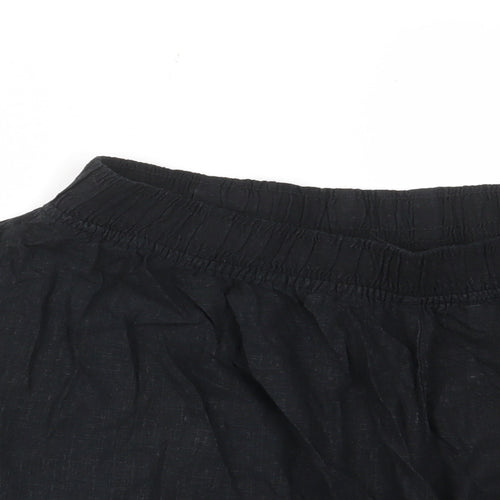 SoulCal&Co Womens Black Viscose Basic Shorts Size 14 L4 in Regular Pull On - Elastic waist