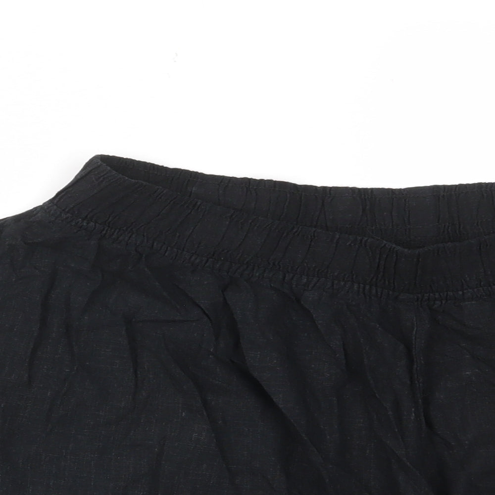 SoulCal&Co Womens Black Viscose Basic Shorts Size 14 L4 in Regular Pull On - Elastic waist
