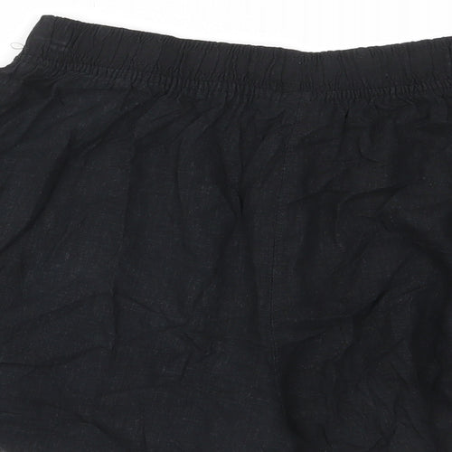 SoulCal&Co Womens Black Viscose Basic Shorts Size 14 L4 in Regular Pull On - Elastic waist