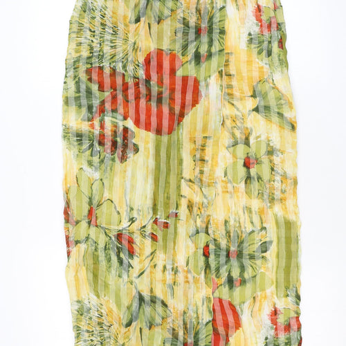 Verse Womens Yellow Viscose Straight & Pencil Skirt Size 8 Zip