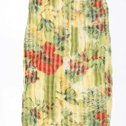 Verse Womens Yellow Viscose Straight & Pencil Skirt Size 8 Zip