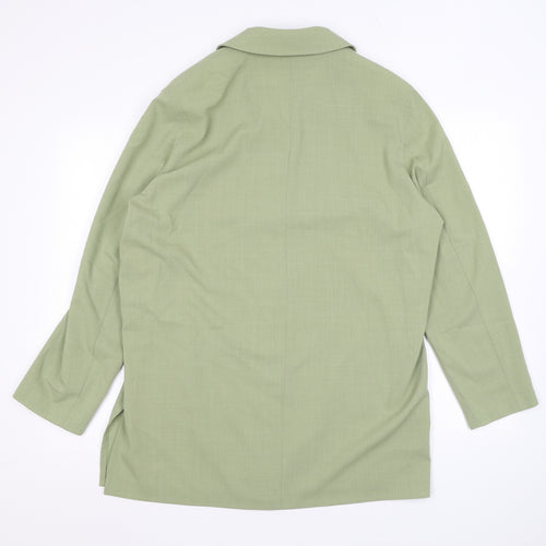 Eugen Klein Womens Green Polyester Basic Button-Up Size 16 Collared