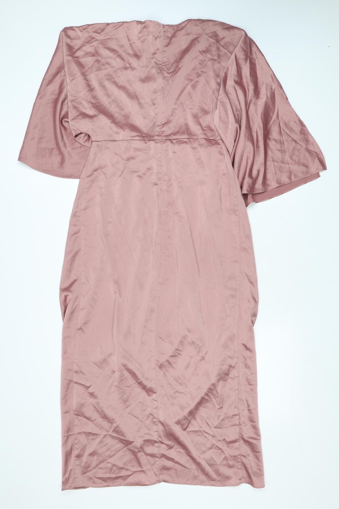 Pomelo Womens Pink Polyester A-Line Size S V-Neck Zip