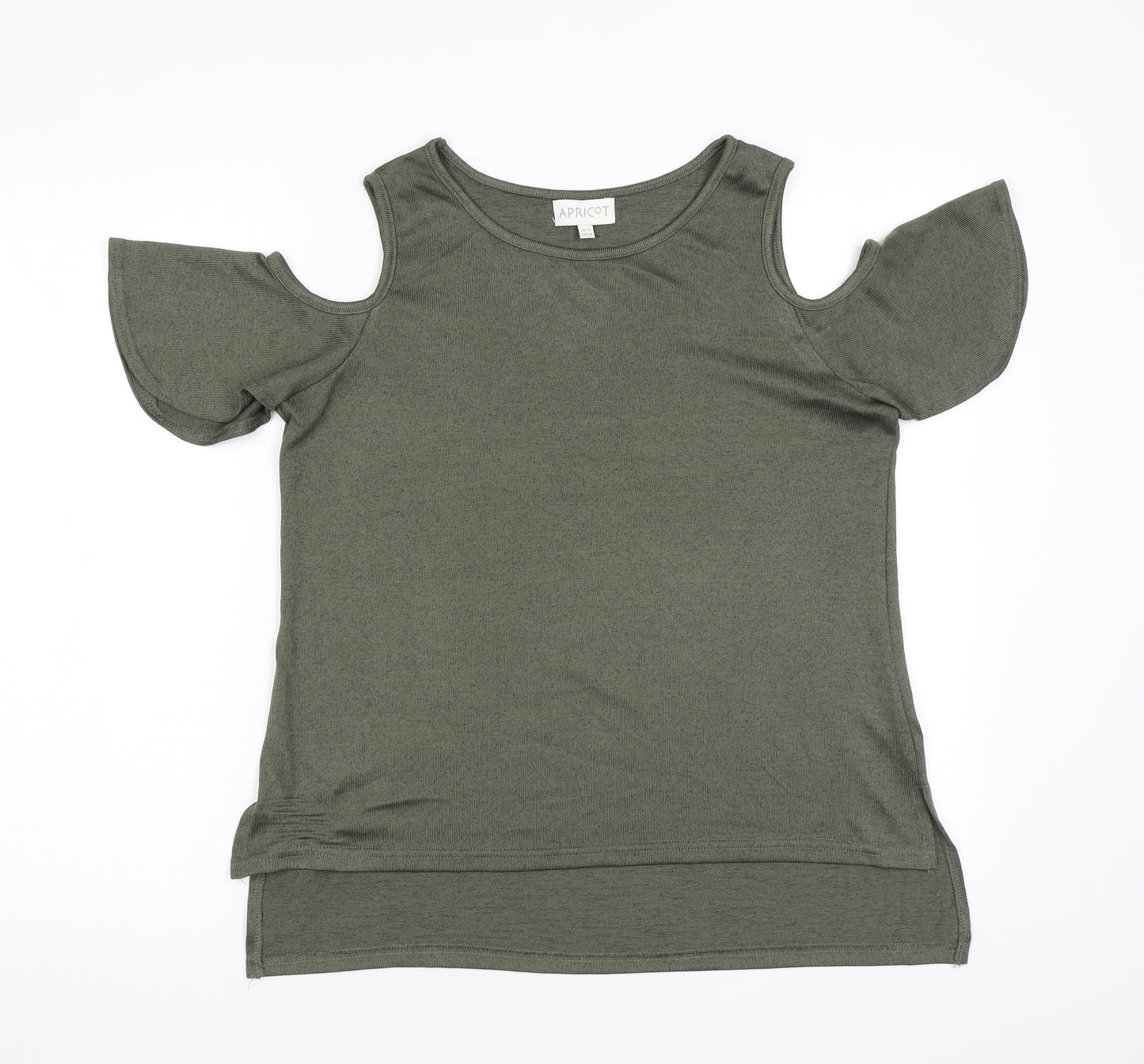 Apricot Womens Green Polyester Basic T-Shirt Size 12 Round Neck