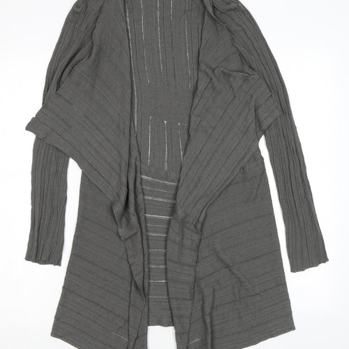 Lo Ri Womens Green V-Neck Polyester Cardigan Jumper Size M