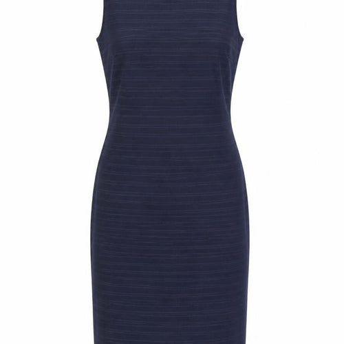 NEXT Womens Blue Polyester Pencil Dress Size 12 Boat Neck Zip