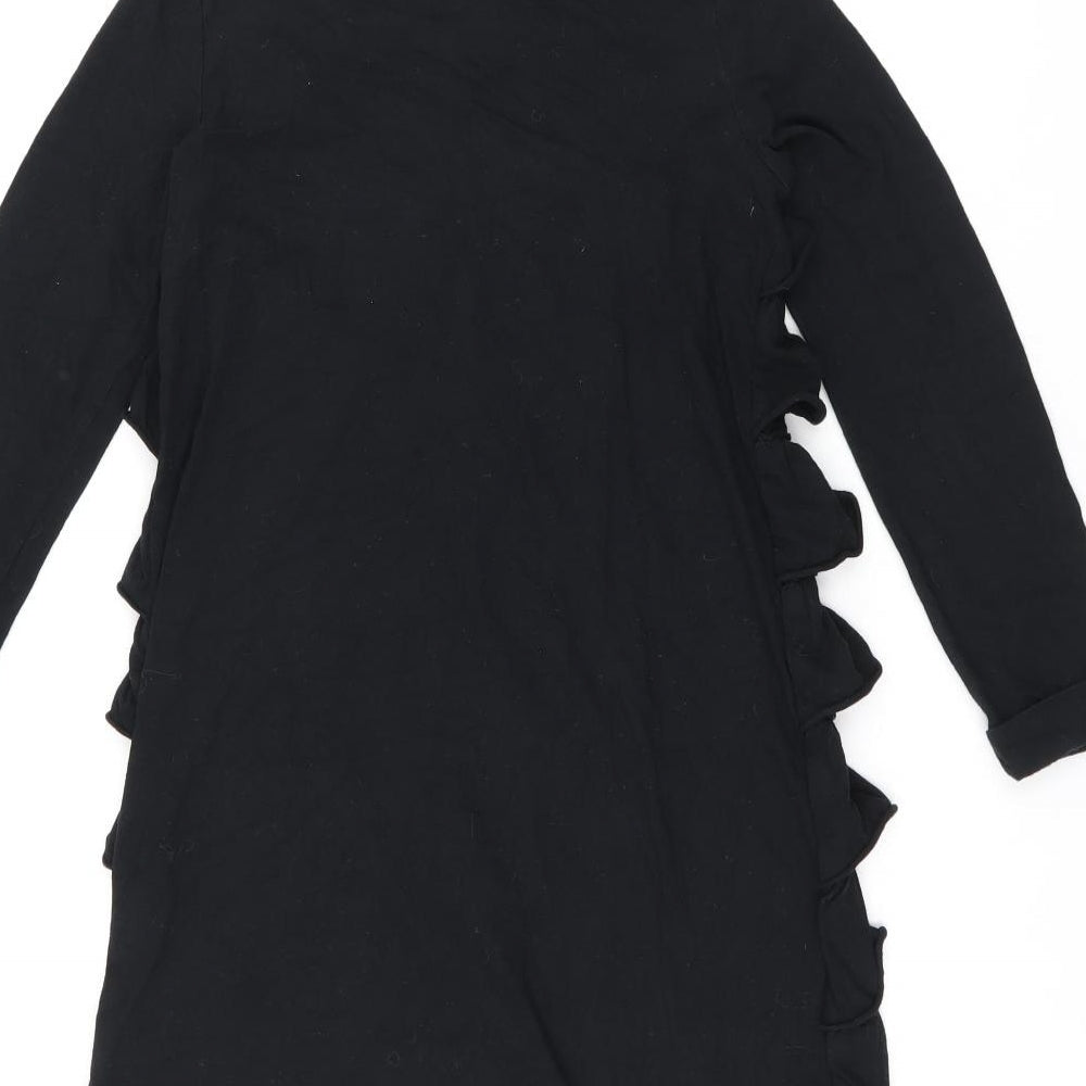 Gap Girls Black Cotton Shift Size 8-9 Years Boat Neck Pullover