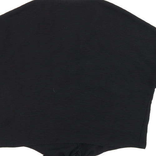 New Look Womens Black Polyester Basic Blouse Size 10 V-Neck