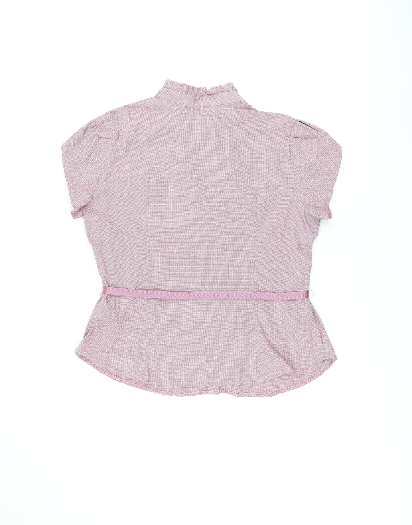 Dorothy Perkins Womens Red Cotton Basic Button-Up Size 20 V-Neck