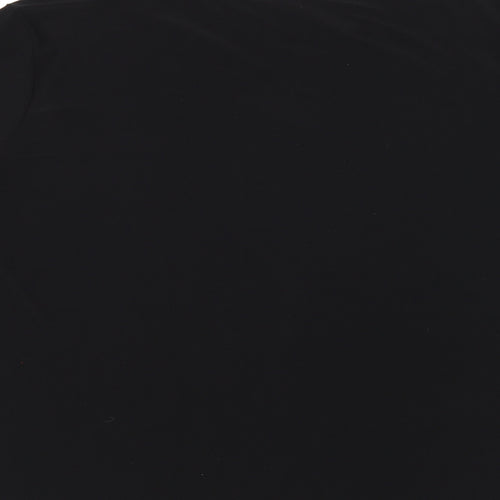 Anne Klein Womens Black Polyester Basic T-Shirt Size XL V-Neck