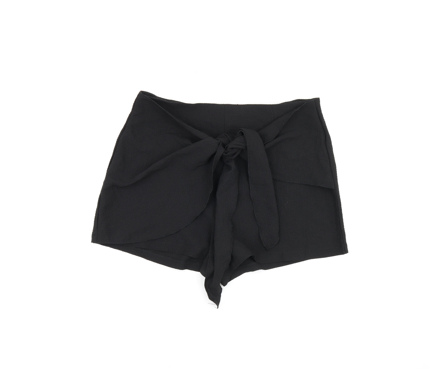 Niay Womens Black Polyester Hot Pants Shorts Size XL Regular Zip