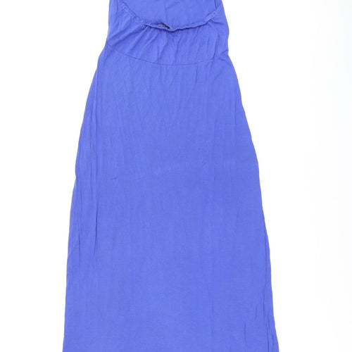 South Womens Blue Viscose Maxi Size 10 Halter Pullover