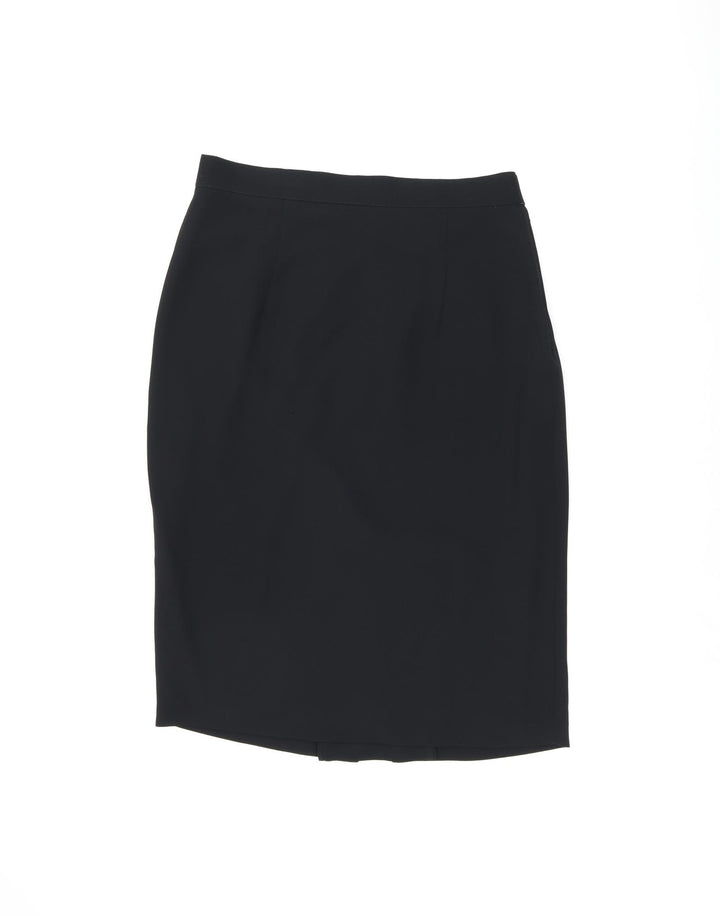 Parigi Womens Black Polyester Straight & Pencil Skirt Size 12 Zip