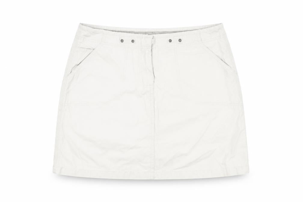 New Look Womens Beige Cotton Mini Skirt Size 10 Zip
