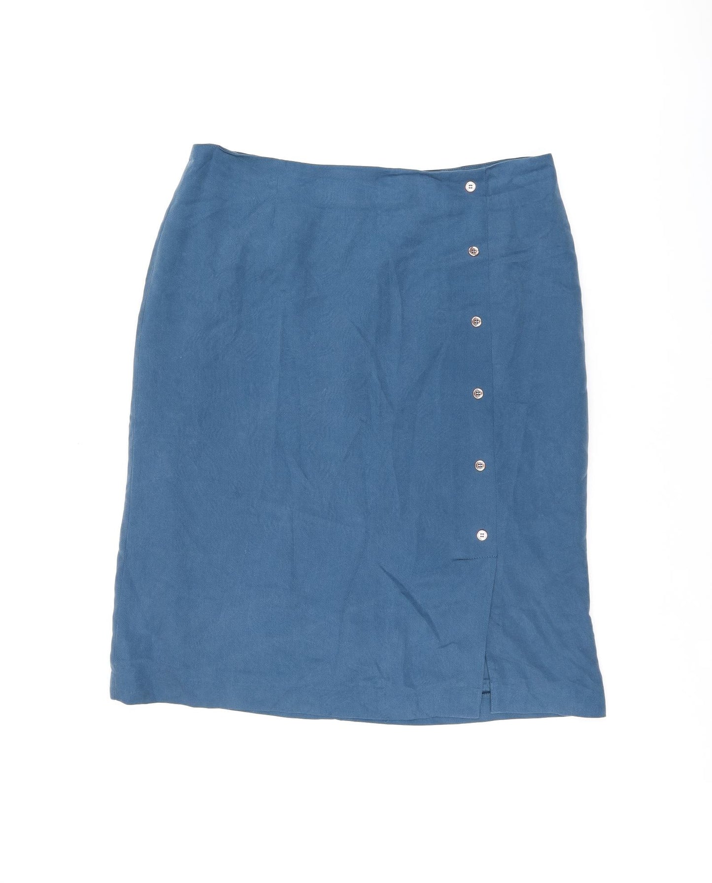 Eastex Womens Blue Lyocell Straight & Pencil Skirt Size 16 Zip