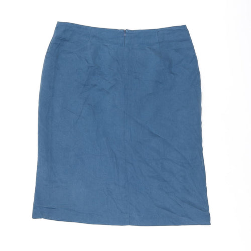 Eastex Womens Blue Lyocell Straight & Pencil Skirt Size 16 Zip