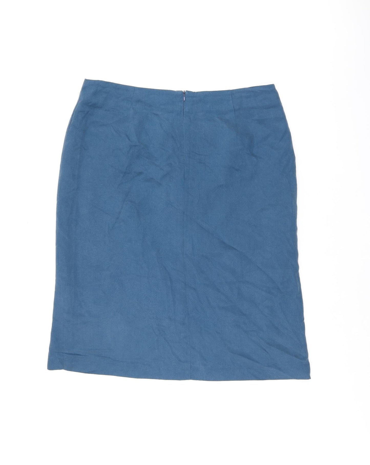Eastex Womens Blue Lyocell Straight & Pencil Skirt Size 16 Zip
