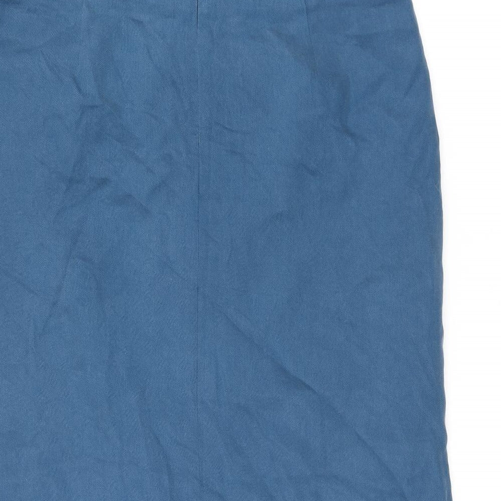 Eastex Womens Blue Lyocell Straight & Pencil Skirt Size 16 Zip