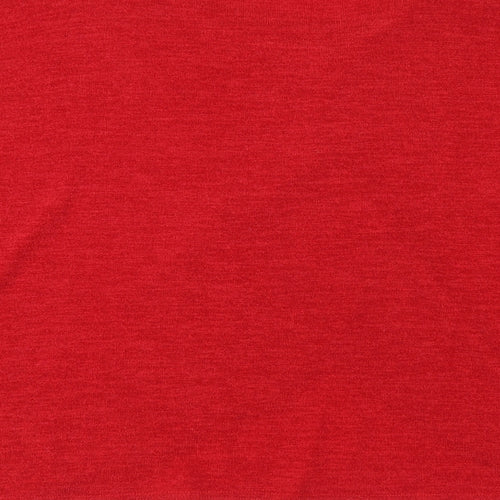 CMD Womens Red Boat Neck Polyester Pullover Jumper Size 14
