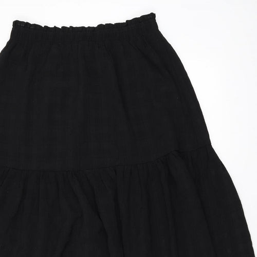 H&M Womens Black Polyester Swing Skirt Size M