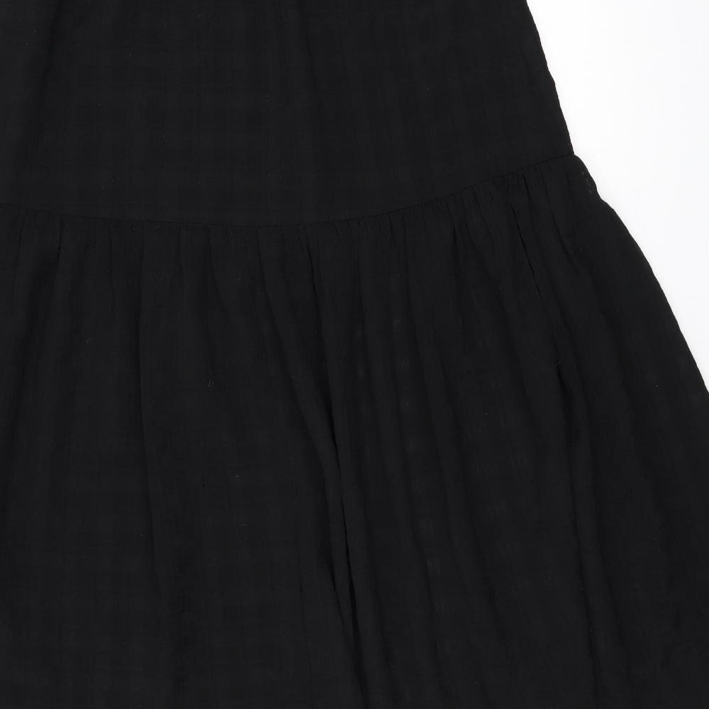 H&M Womens Black Polyester Swing Skirt Size M