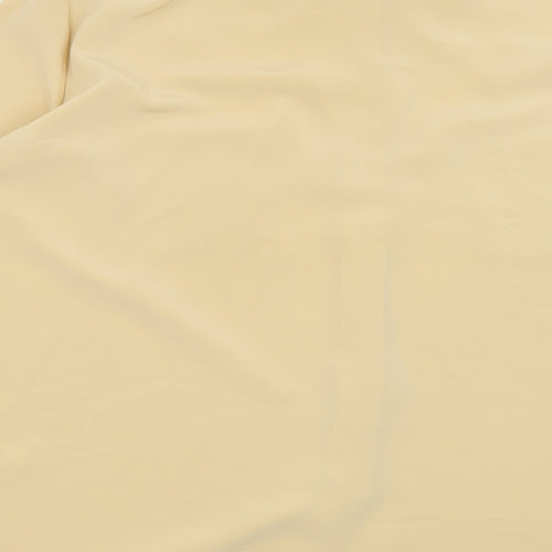 St Michael Womens Beige Polyester Basic Button-Up Size 16 Collared - Vintage, Sheer