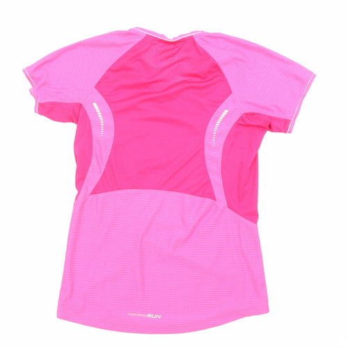 Karrimor Womens Pink Polyester Basic T-Shirt Size 12 Crew Neck Pullover - Running, Breathable