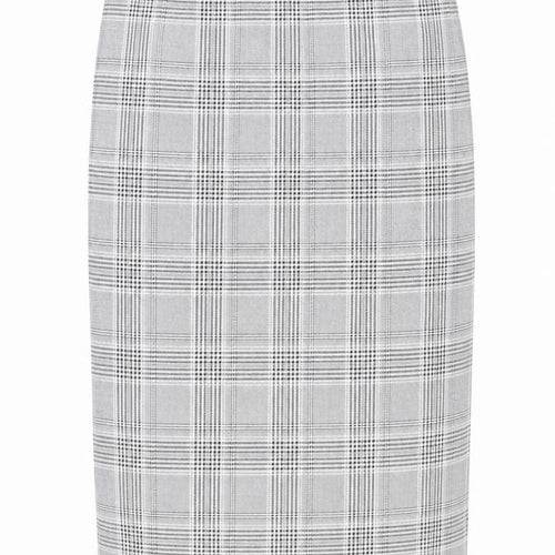 Zara Womens Grey Plaid Polyester Straight & Pencil Skirt Size L Zip - Slit