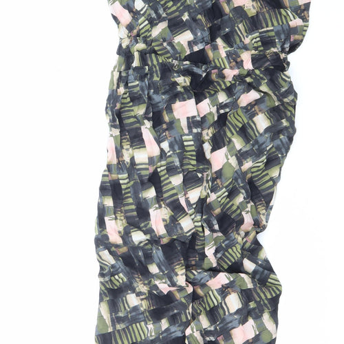 Abstract Womens Multicoloured Geometric Polyester Jumpsuit One-Piece Size L L30 in Buckle
