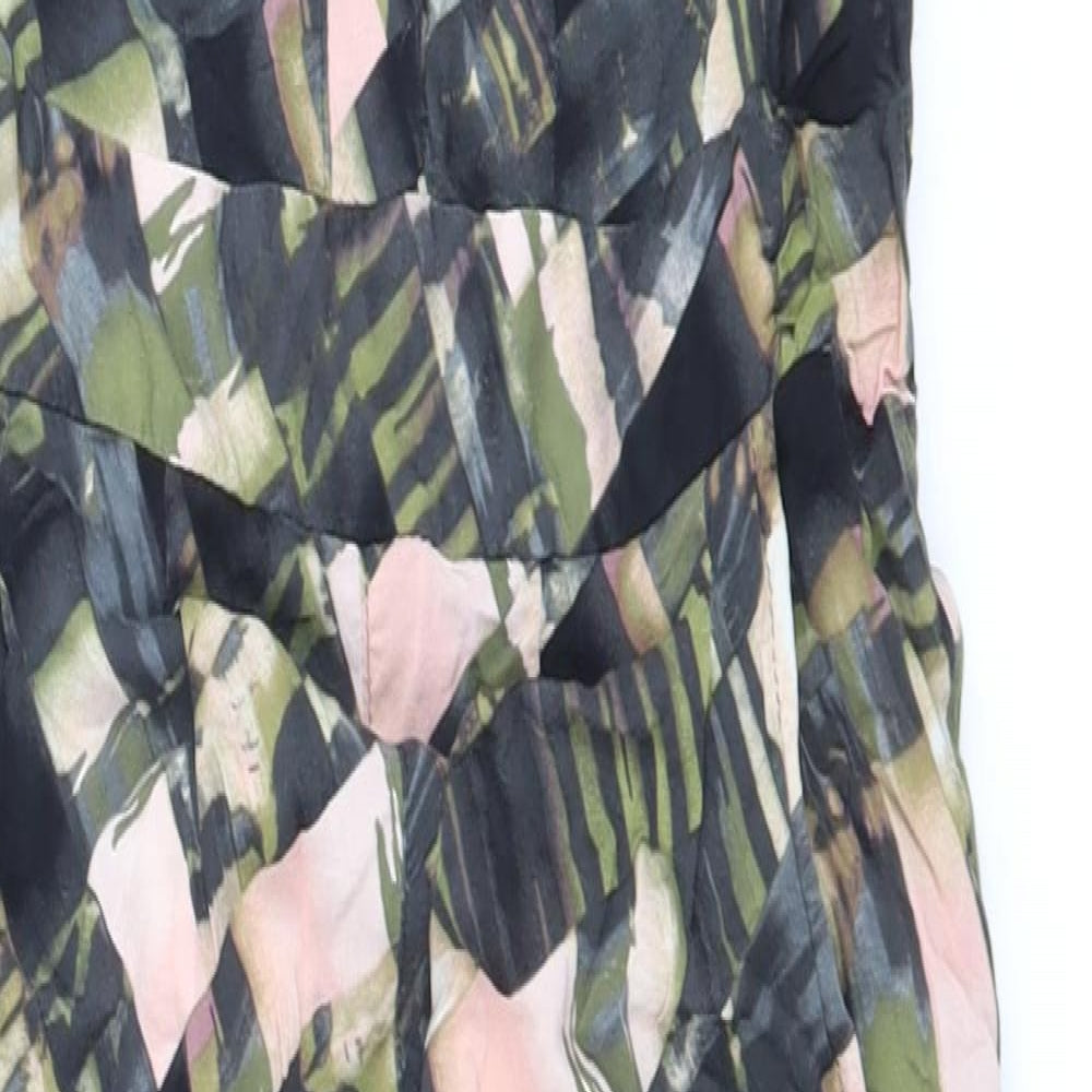 Abstract Womens Multicoloured Geometric Polyester Jumpsuit One-Piece Size L L30 in Buckle