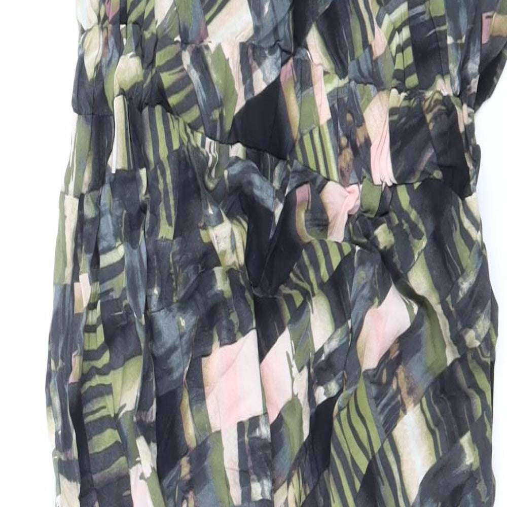 Abstract Womens Multicoloured Geometric Polyester Jumpsuit One-Piece Size L L30 in Buckle