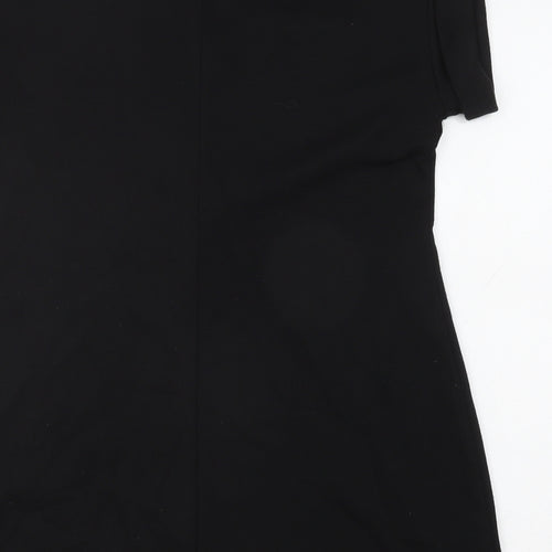 Dorothy Perkins Womens Black Polyester T-Shirt Dress Size 14 Round Neck Pullover - Studded
