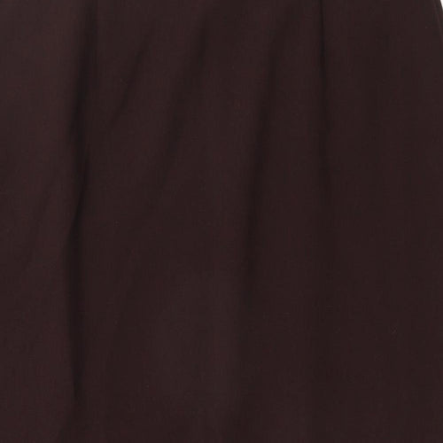 Essentials Womens Brown Polyester Straight & Pencil Skirt Size M Zip