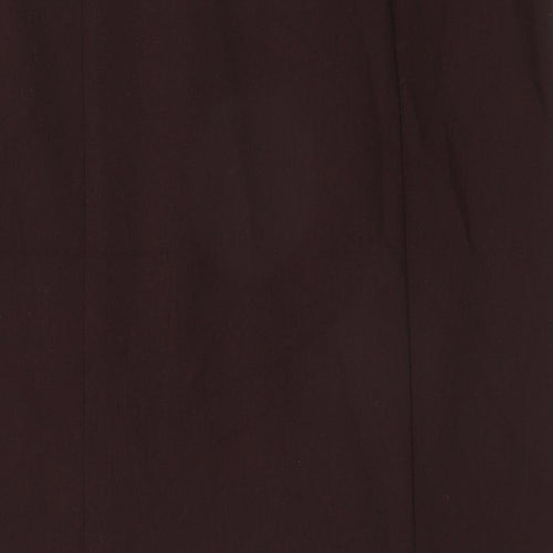 Essentials Womens Brown Polyester Straight & Pencil Skirt Size M Zip
