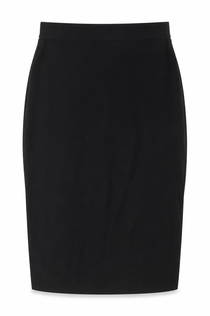 Divided Womens Black Cotton Straight & Pencil Skirt Size L Zip