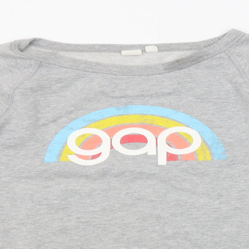Gap Mens Grey Cotton Pullover Sweatshirt Size M - Logo