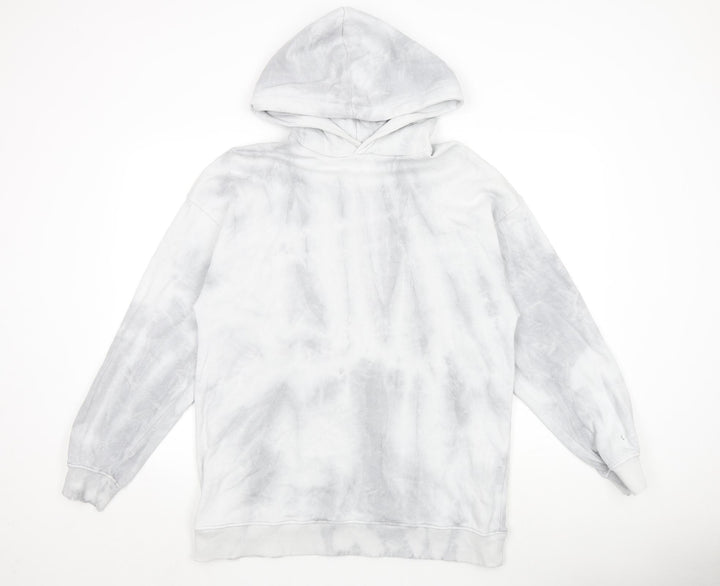 Zara Womens Grey Cotton Pullover Hoodie Size M Pullover